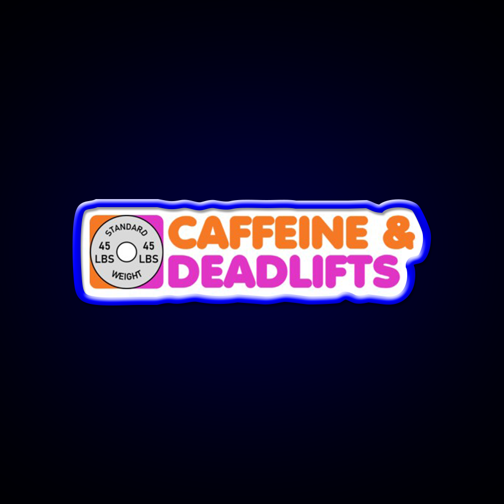 Caffeine And Deadlifts Gym Fitness Led Neon Sign Rgb Color
