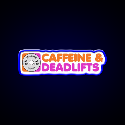 Caffeine And Deadlifts Gym Fitness Led Neon Sign Rgb Color