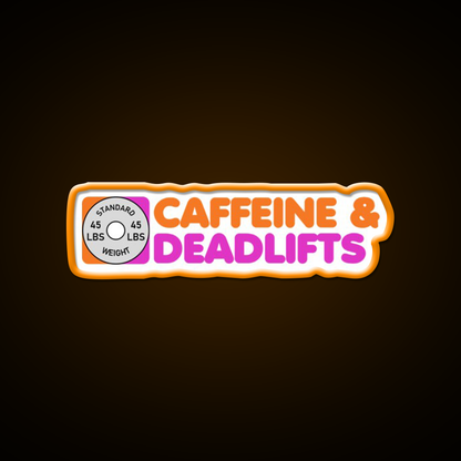 Caffeine And Deadlifts Gym Fitness Led Neon Sign Rgb Color