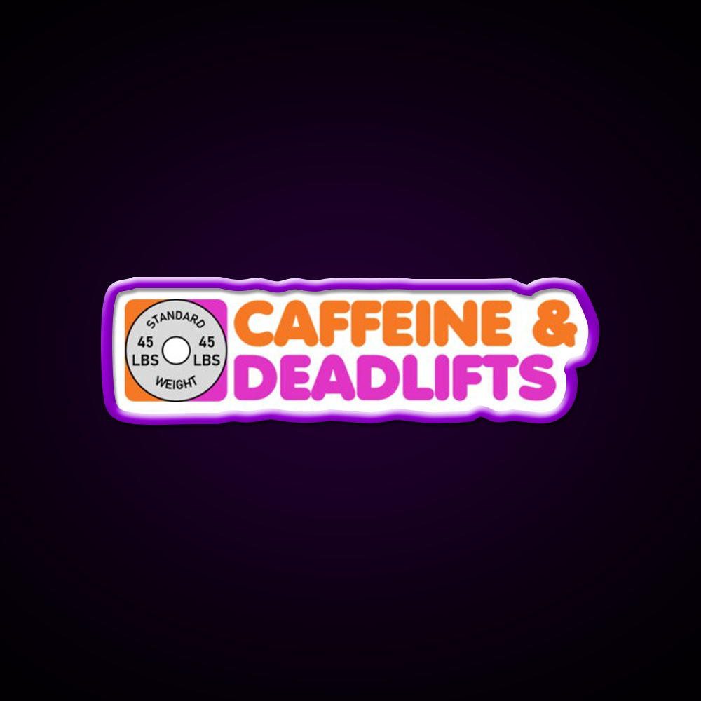 Caffeine And Deadlifts Gym Fitness Led Neon Sign Rgb Color