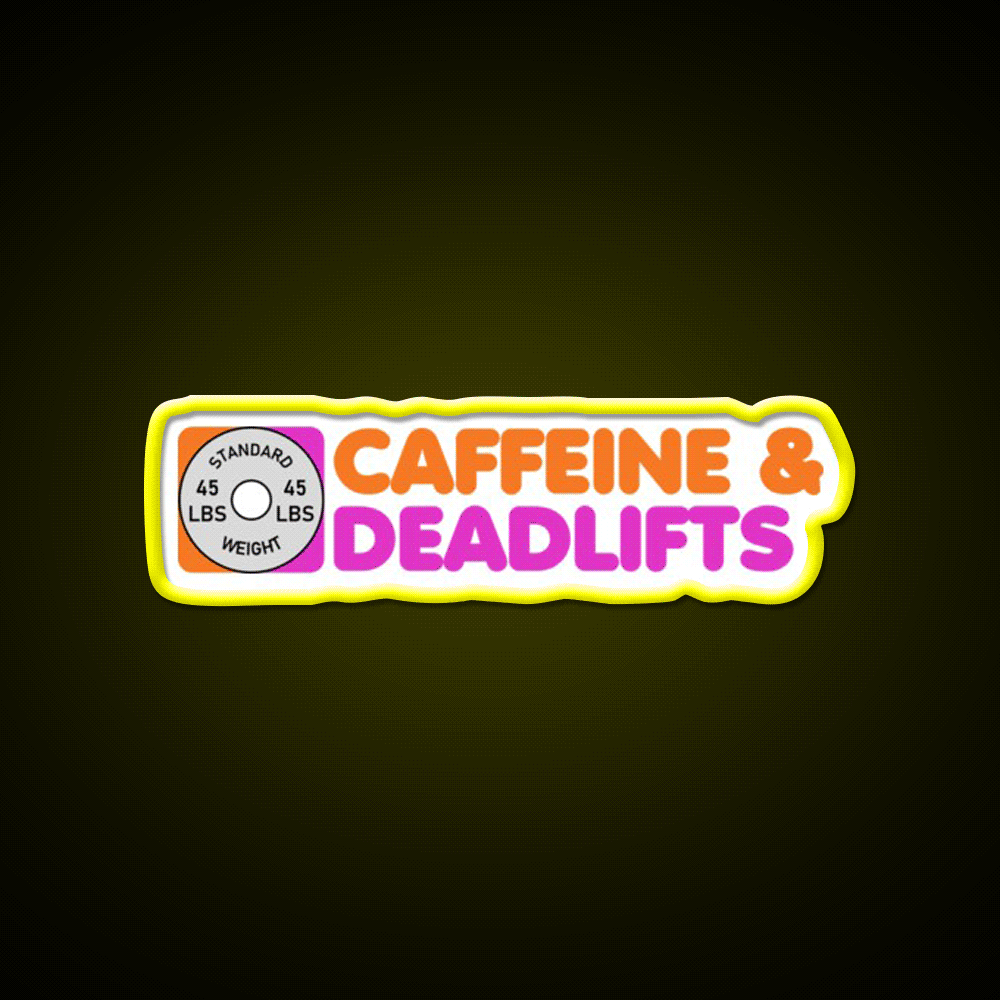 Caffeine And Deadlifts Gym Fitness Led Neon Sign Rgb Color