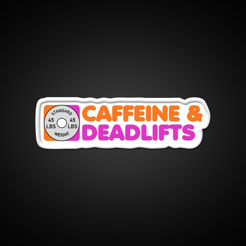 Caffeine And Deadlifts Gym Fitness Led Neon Sign Rgb Color