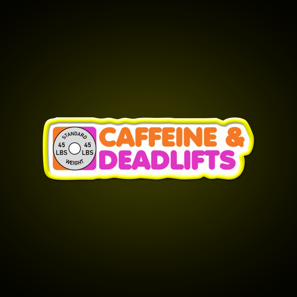 Caffeine And Deadlifts Gym Fitness Led Neon Sign Rgb Color
