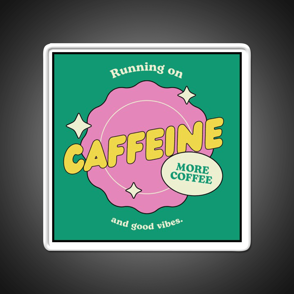 Caffeine And Good Vibes Cafe Led Neon Sign Espresso Bar Art Rgb Color - Shineneon