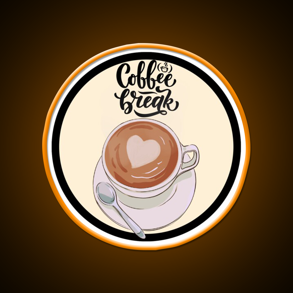Caffeine Break Coffee Cafe Led Neon Sign Espresso Bar Art Rgb Color