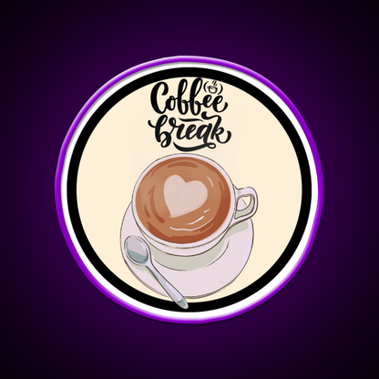 Caffeine Break Coffee Cafe Led Neon Sign Espresso Bar Art Rgb Color