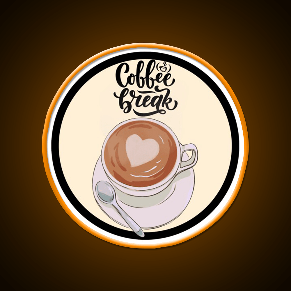 Caffeine Break Coffee Cafe Led Neon Sign Espresso Bar Art Rgb Color - Shineneon
