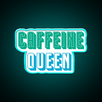 Caffeine Queen Cafe Led Neon Sign Espresso Bar Art Rgb Color