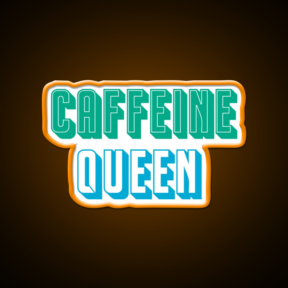 Caffeine Queen Cafe Led Neon Sign Espresso Bar Art Rgb Color