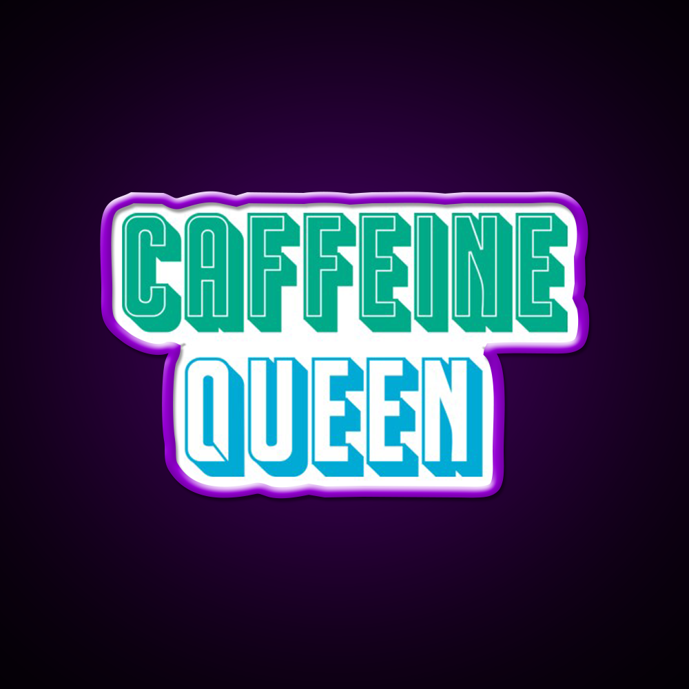 Caffeine Queen Cafe Led Neon Sign Espresso Bar Art Rgb Color