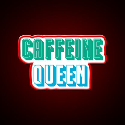 Caffeine Queen Cafe Led Neon Sign Espresso Bar Art Rgb Color