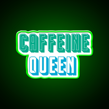 Caffeine Queen Cafe Led Neon Sign Espresso Bar Art Rgb Color - Shineneon