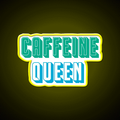 Caffeine Queen Cafe Led Neon Sign Espresso Bar Art Rgb Color