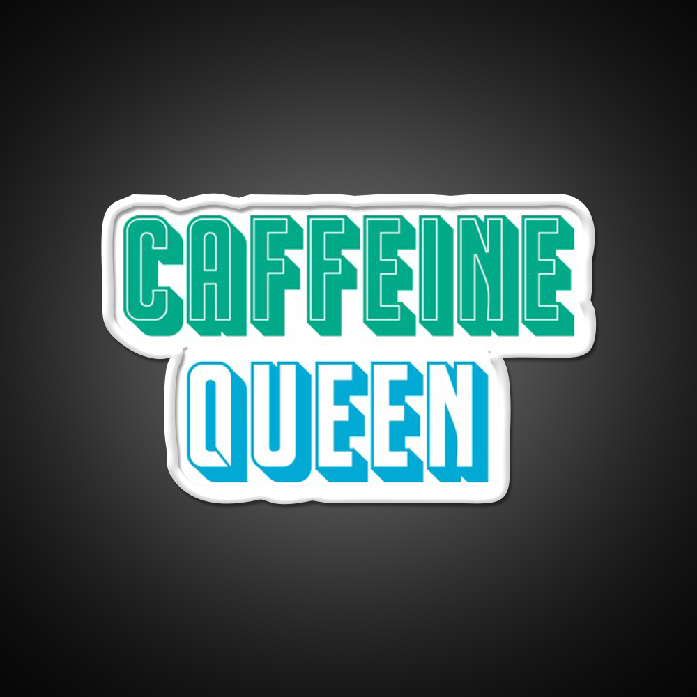 Caffeine Queen Cafe Led Neon Sign Espresso Bar Art Rgb Color