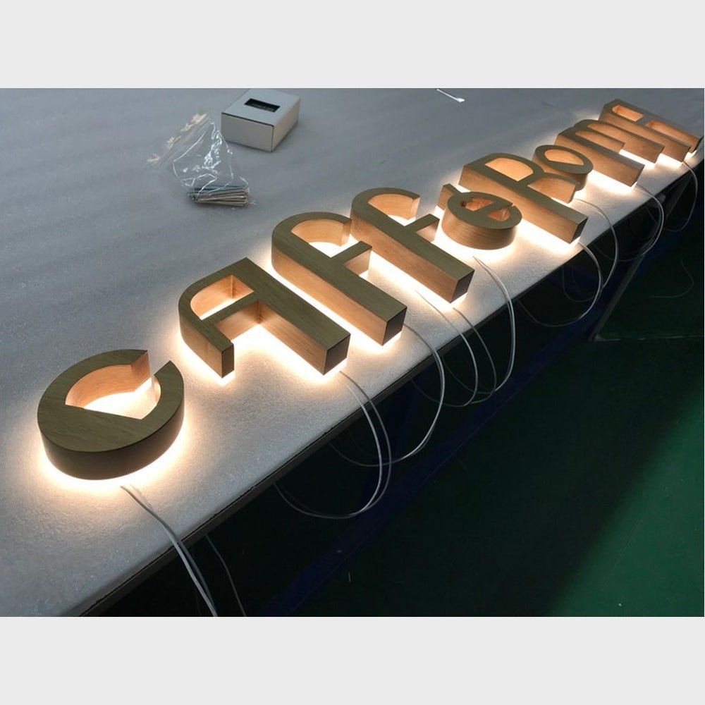Cafferoma 3D Backlit Channel Letters Led Light Sign - Shineneon
