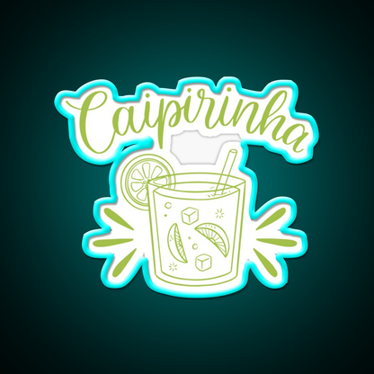 Caipirinha Cocktail Bar Decor Led Neon Sign Rgb Color - Size and dimension reference