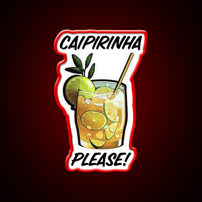 Caipirinha Please Cocktail Bar Decor Led Neon Sign Rgb Color - Shineneon