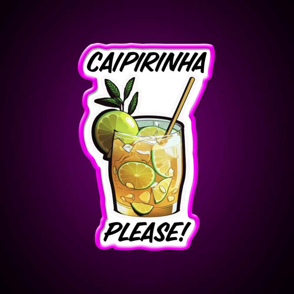 Caipirinha Please Cocktail Bar Decor Led Neon Sign Rgb Color - Shineneon