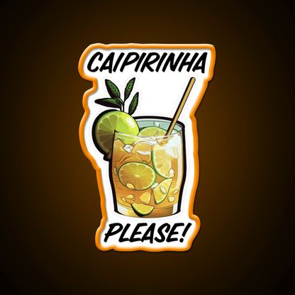 Caipirinha Please Cocktail Bar Decor Led Neon Sign Rgb Color - Shineneon