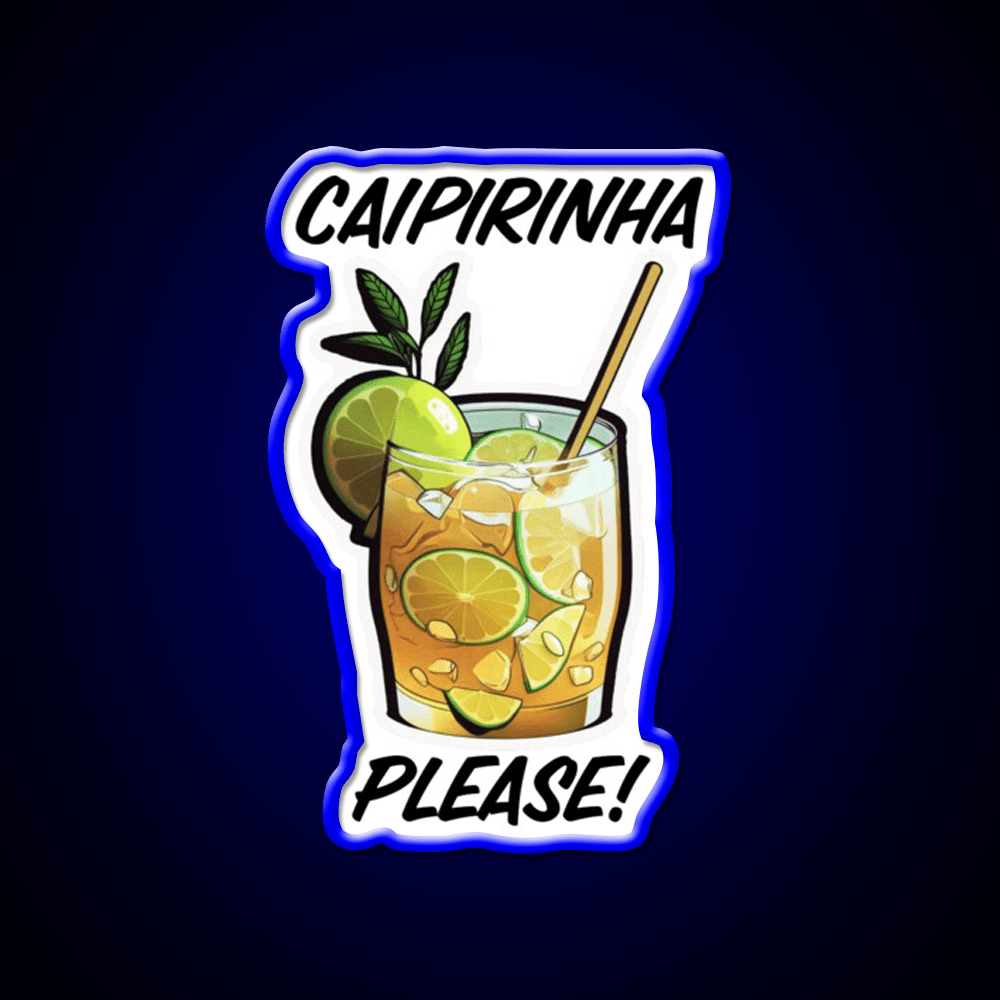Caipirinha Please Cocktail Bar Decor Led Neon Sign Rgb Color - Shineneon