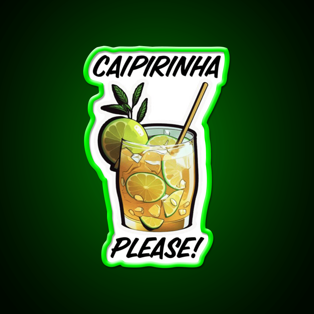 Caipirinha Please Cocktail Bar Decor Led Neon Sign Rgb Color - Shineneon