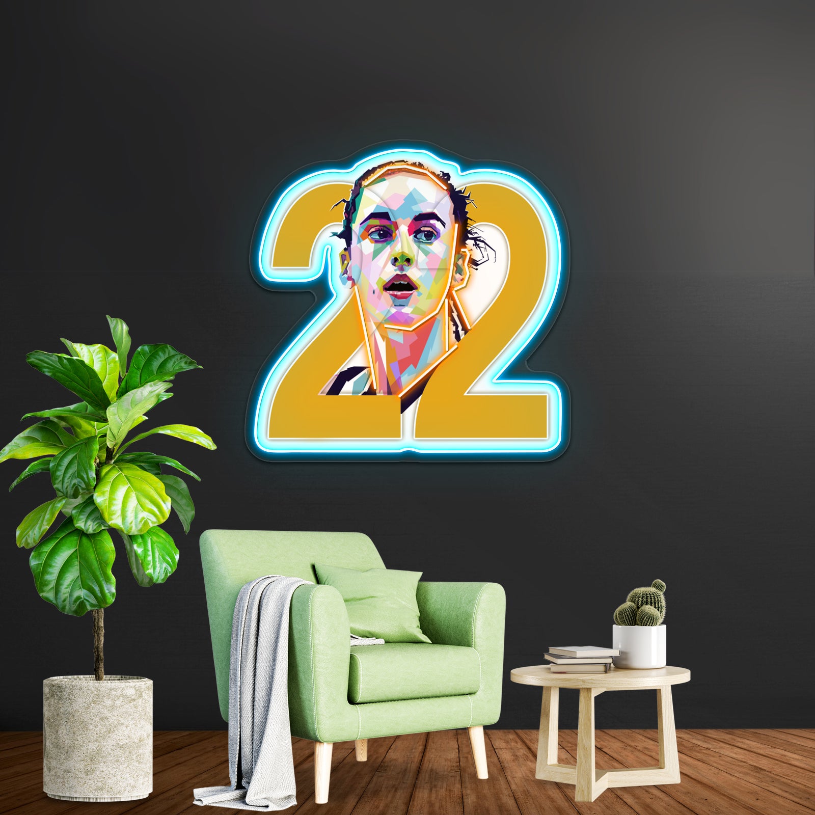 Caitlin Clark Syle Wpap Pop Artwork Business Neon Sign | Shineneon