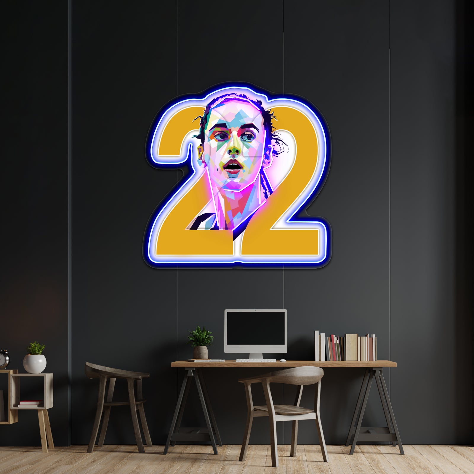 Caitlin Clark Syle Wpap Pop Artwork Business Neon Sign | Shineneon