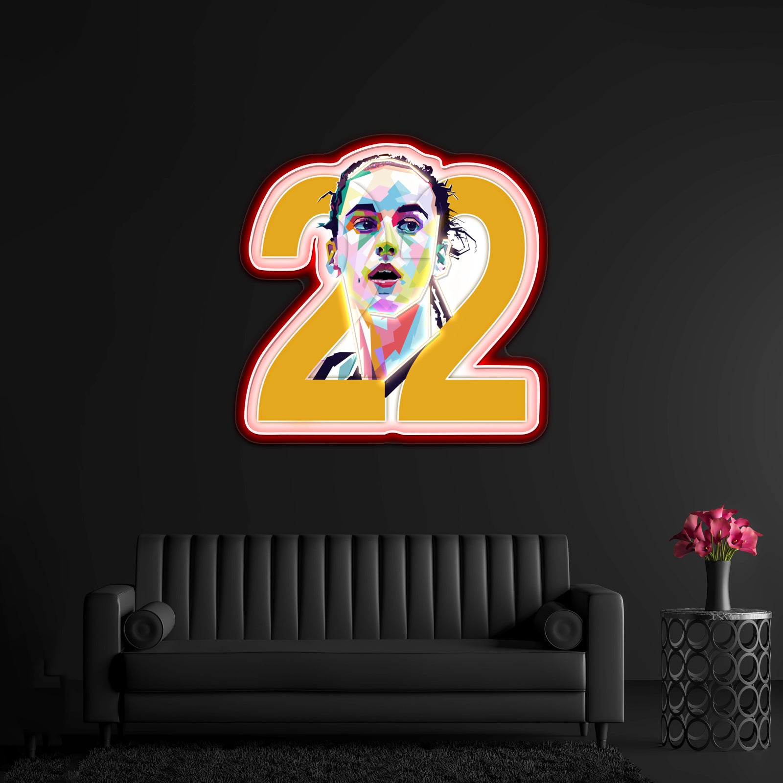 Caitlin Clark Syle Wpap Pop Artwork Business Neon Sign | Shineneon