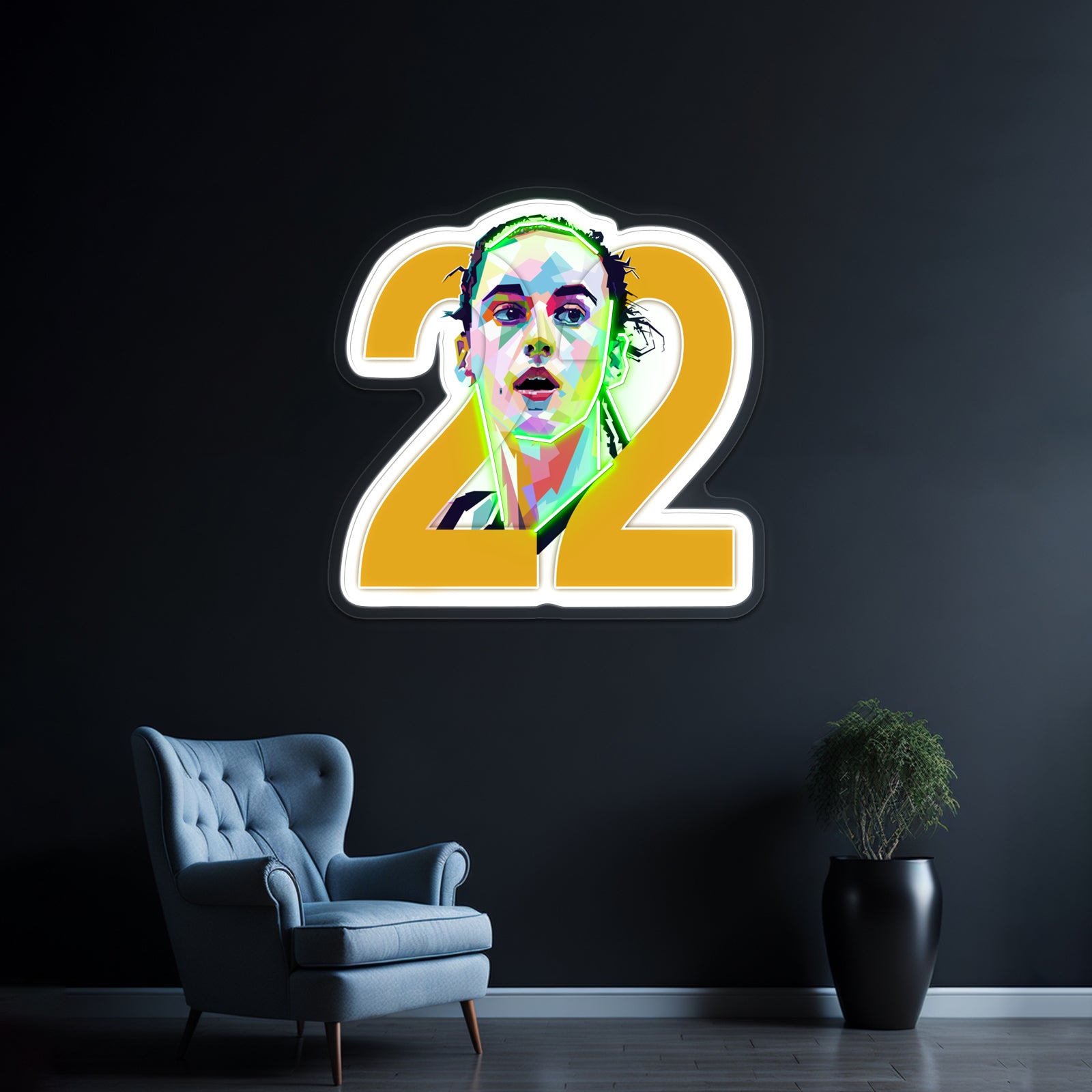 Caitlin Clark Syle Wpap Pop Artwork Business Neon Sign | Shineneon