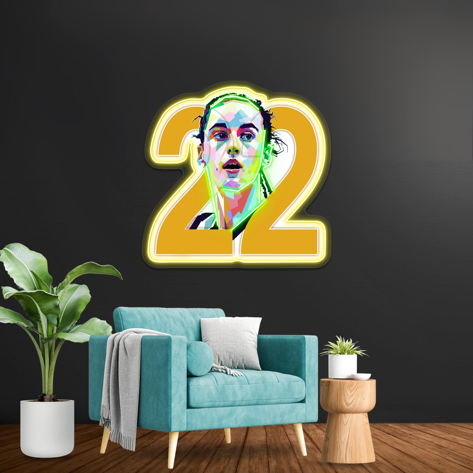 Caitlin Clark Syle Wpap Pop Artwork Business Neon Sign | Shineneon