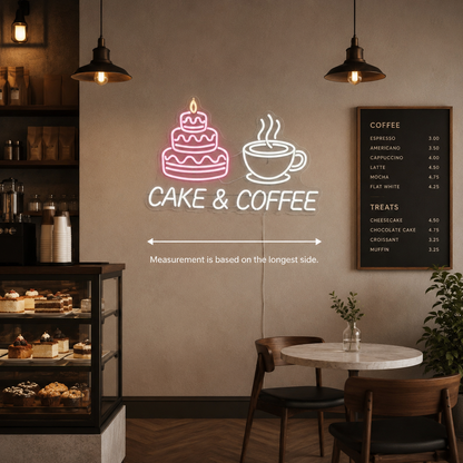 Cake And Coffee LED Neon Sign - 02 High-Converting Product Image