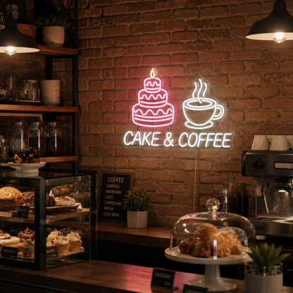 Cake And Coffee LED Neon Sign - 03 Real Lifestyle Scene