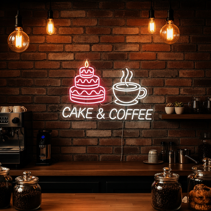 Cake And Coffee LED Neon Sign - 04 Size Image