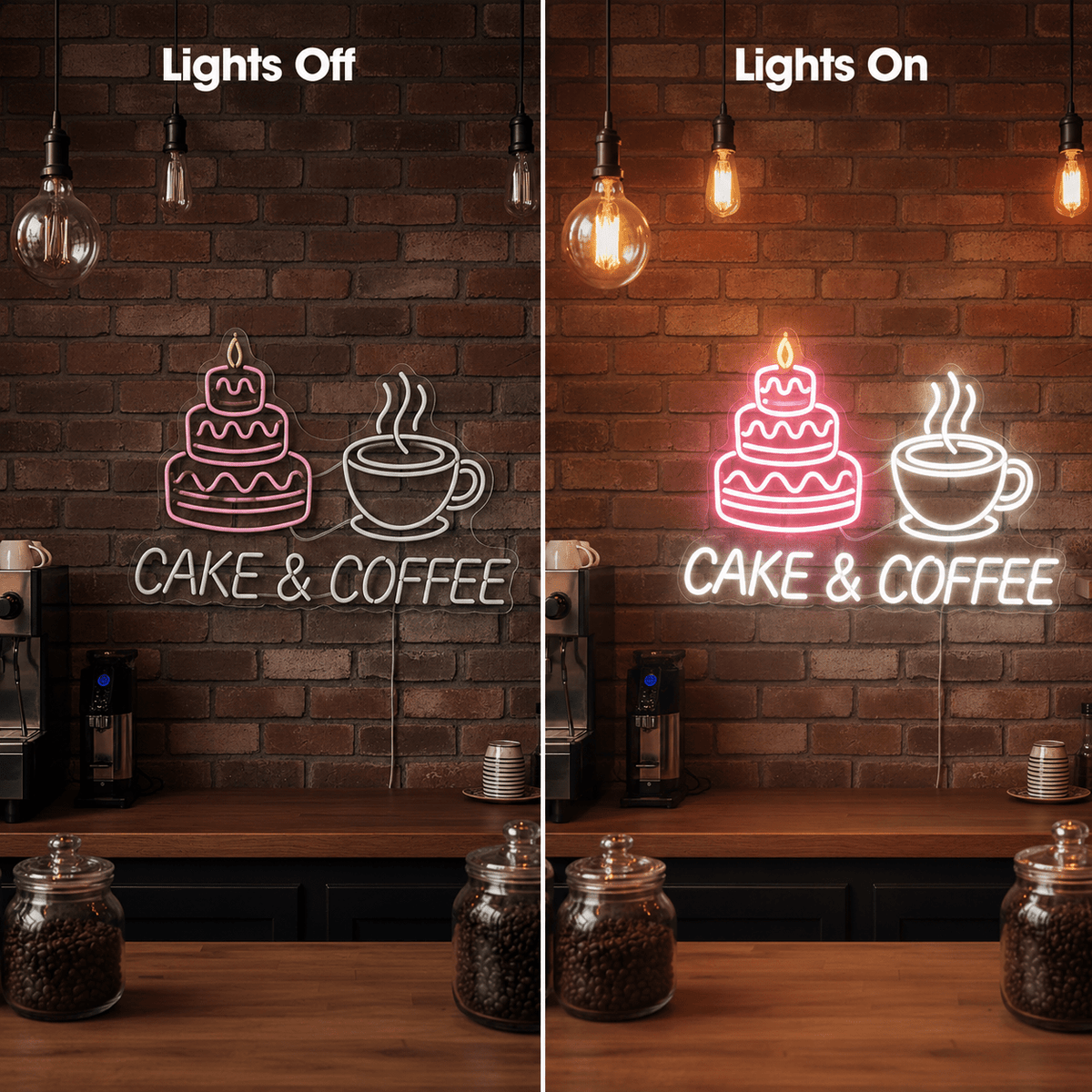 Cake And Coffee LED Neon Sign - Shineneon