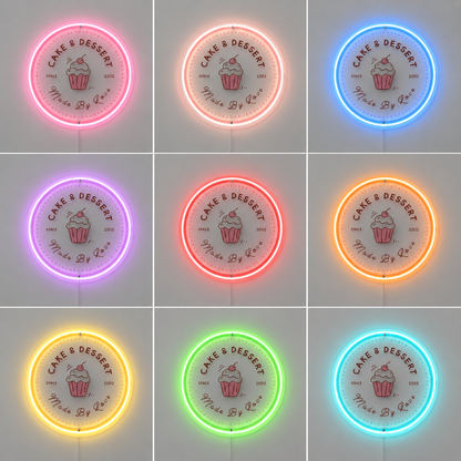 Cake And Dessert LED Neon Sign - 05 Color Grid