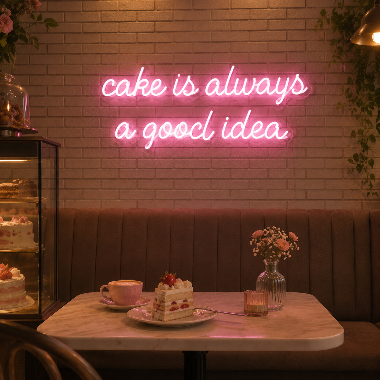 Cake Is Always A Good Idea LED Neon Sign - 04 Size Image