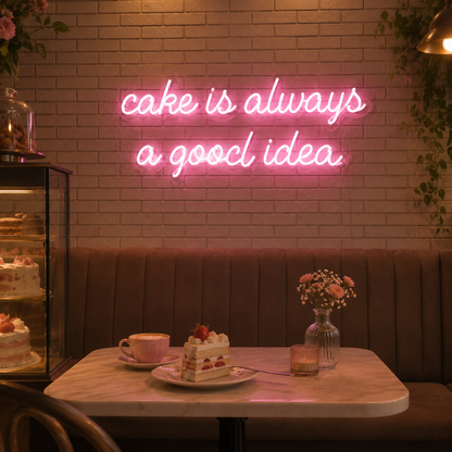 Cake Is Always A Good Idea LED Neon Sign - 04 Size Image
