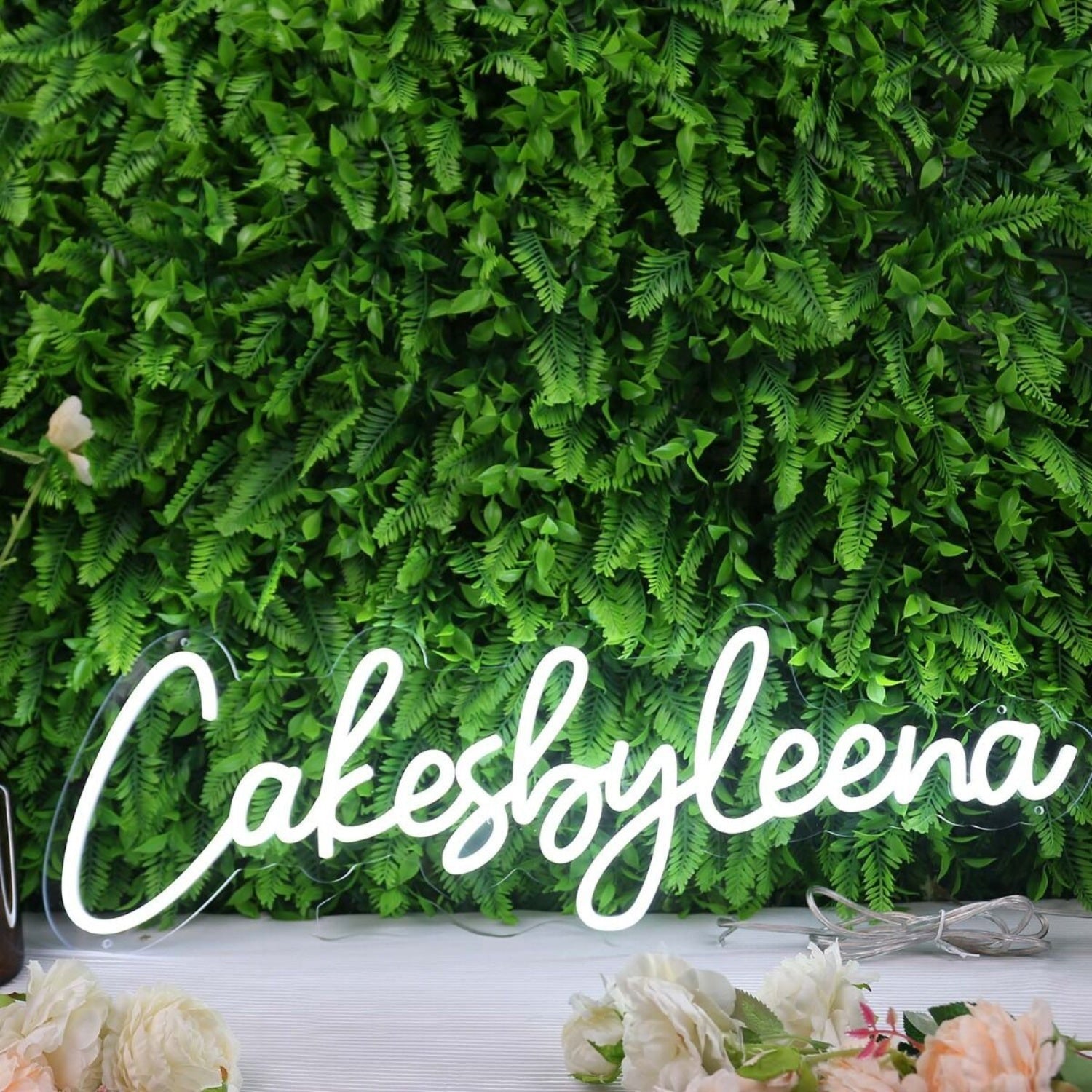 Cakes By Leena White Led Neon Sign - Shineneon