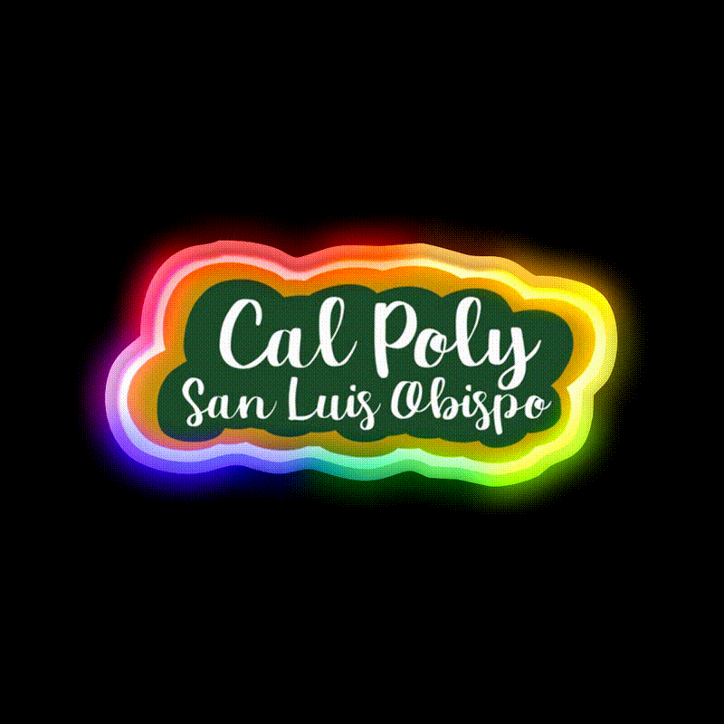 Cal Poly Slo Beer Bar Decor Led Neon Sign Rgb Color - LED neon sign close-up detail