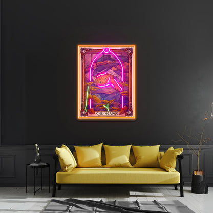 Calamity Jane The Hermit Wynonna Earp Tarot Artwork Business Neon Sign - LED neon sign view 6