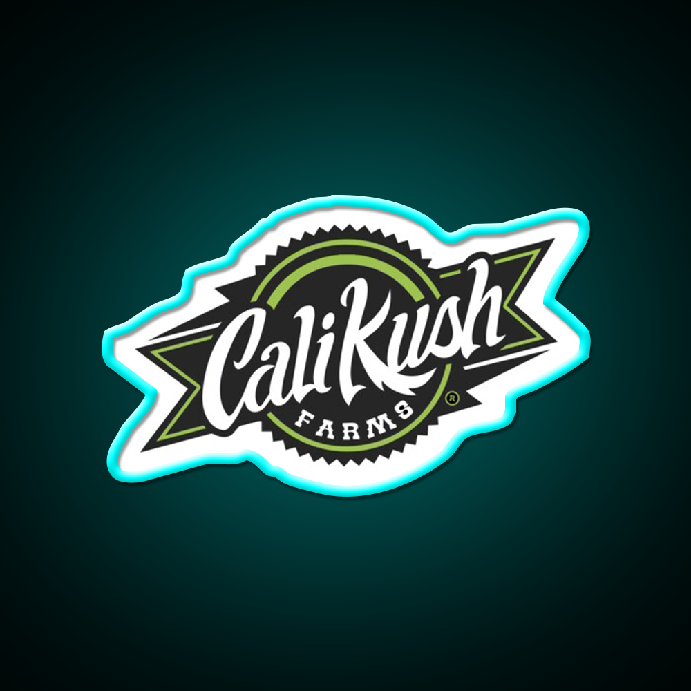 Cali Kush Farms Hemp Inspired Green Leaf Led Neon Sign Rgb Color - Size and dimension reference