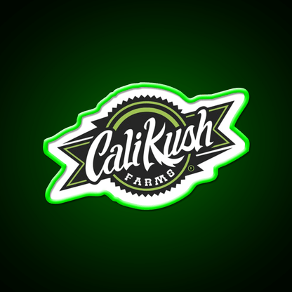 Cali Kush Farms Hemp Inspired Green Leaf Led Neon Sign Rgb Color - Shineneon