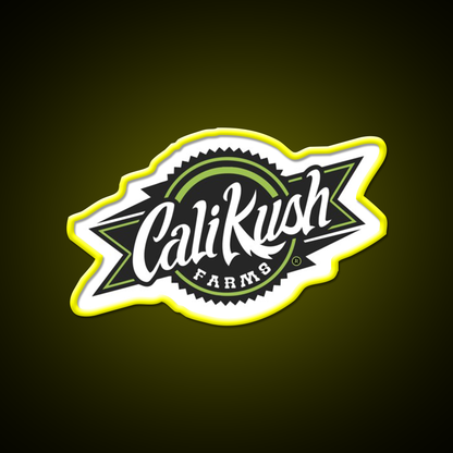 Cali Kush Farms Hemp Inspired Green Leaf Led Neon Sign Rgb Color