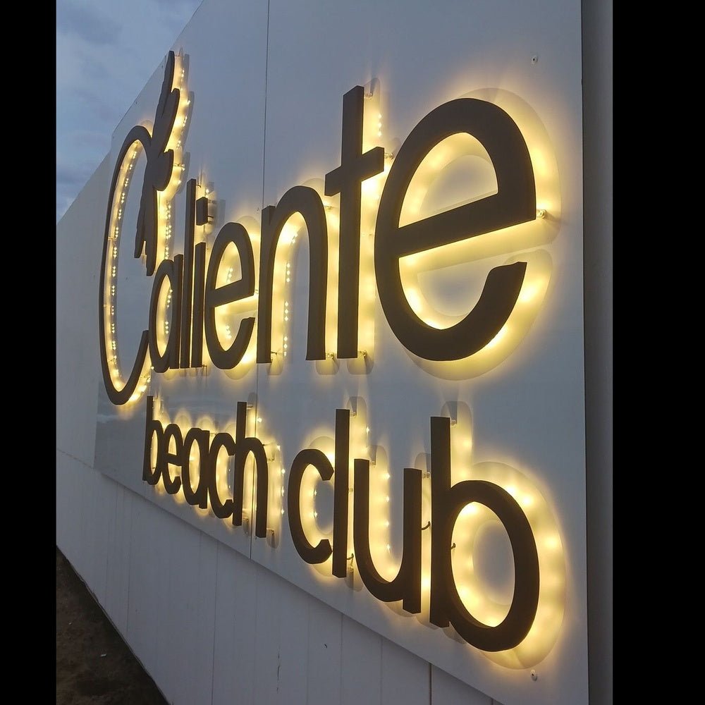 Caliente Beach Club 3D Backlit Channel Letters Led Light Sign - Shineneon