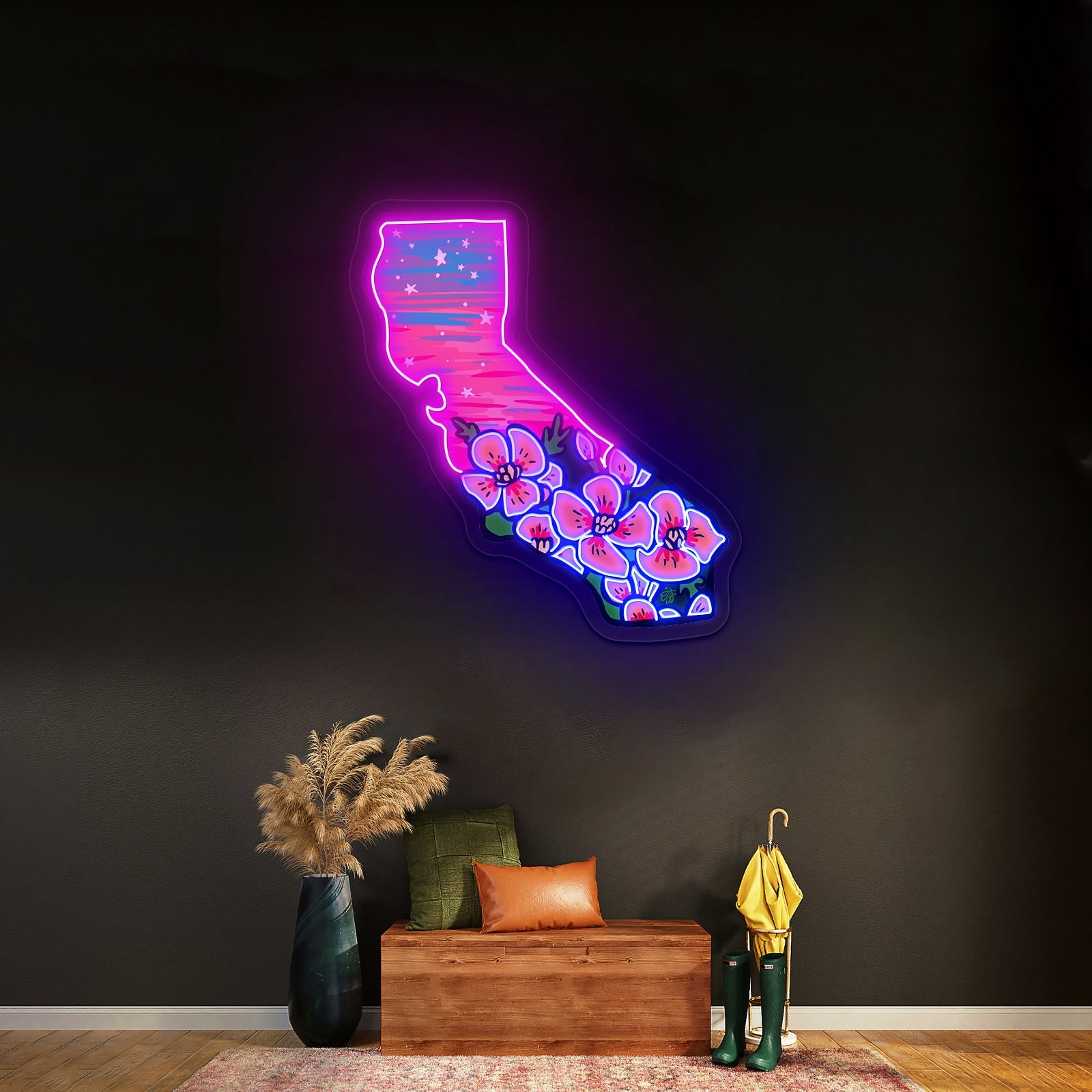 California Floral Sky Neon Signs - Shineneon