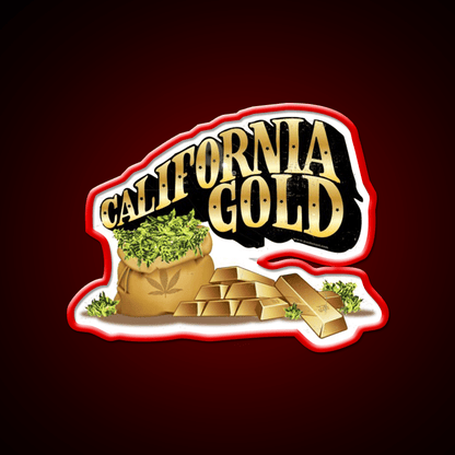 California Gold Strain Art Hemp Inspired Green Leaf Led Neon Sign Rgb Color - Shineneon
