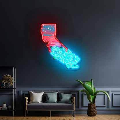 California Neon Signs Sunshine Flowers Led Lights - Shineneon