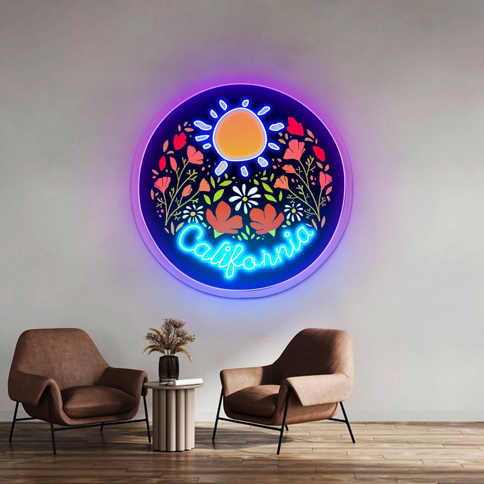 California Neon Signs Sunshine Flowers Led Lights - Shineneon