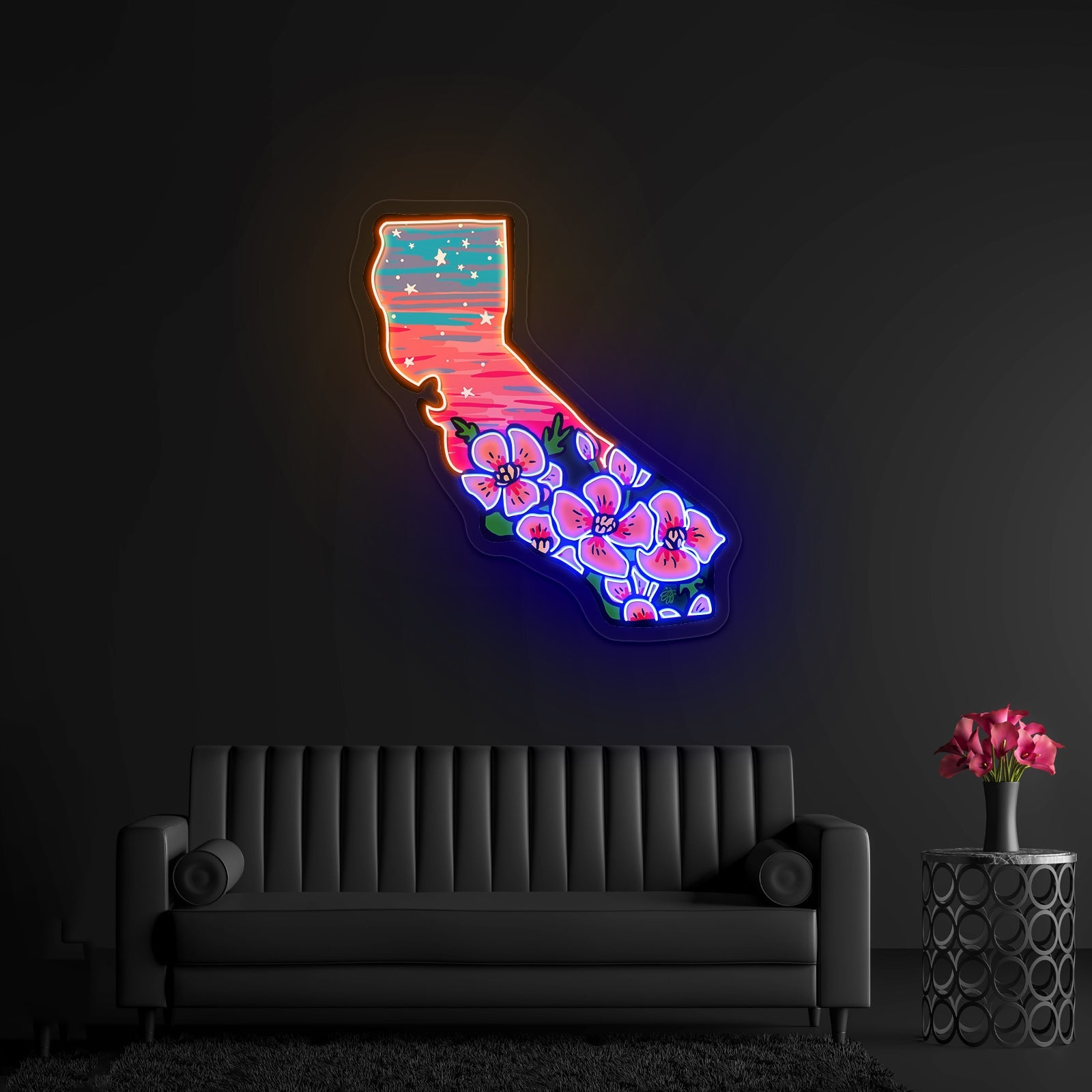 California Neon Signs Sunshine Flowers Led Lights - Shineneon
