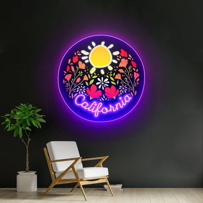 California Neon Signs Sunshine Flowers Led Lights - Shineneon